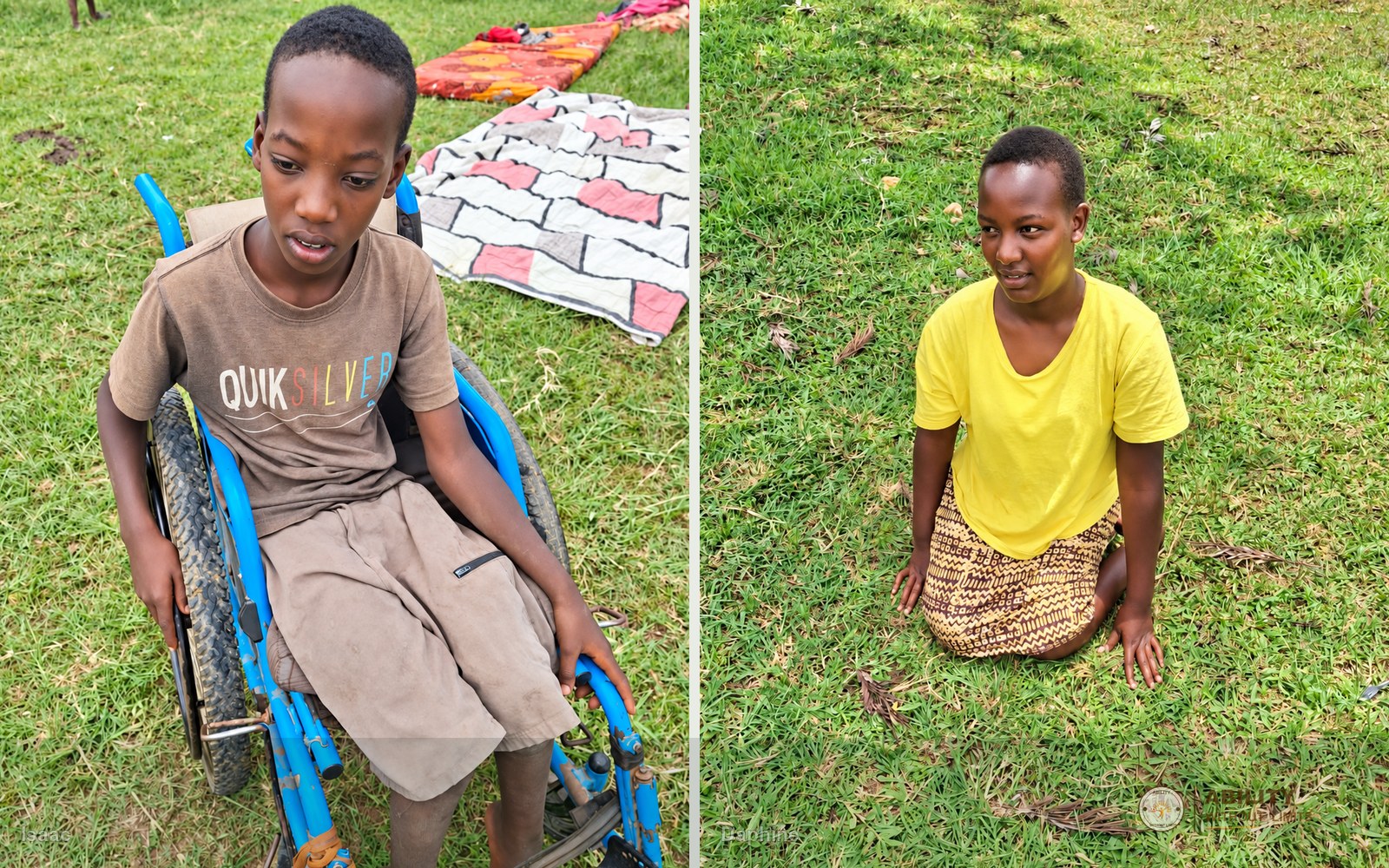 Real portraits of Isaac and Daphine representing accessible learning